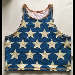 Teeki Mermaid Crop Tank - Star Power - M/L- NWT!